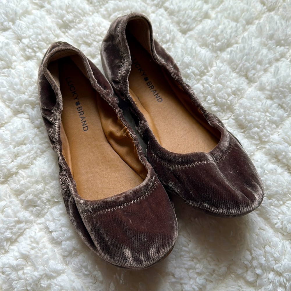 Lucky Brand Velvet Ballet Flats